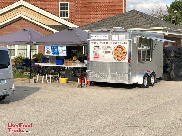 Turnkey 2006 Forest River 16' Brick Oven Pizza Trailer with Outdoor Smoker.