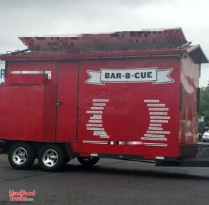 2014 BBQ Concession Trailer and Custom Commercial Mobile Smoker.