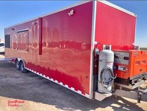 2018 Kitchen Food Concession Trailer with Enclosed Porch & Fire Suppression System