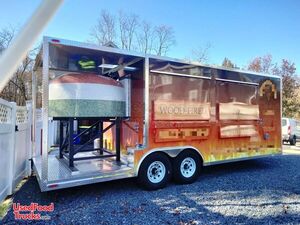 2022 - 26' Pizza Food Concession Trailer w/ Mugnaini Wood-Fired Brick Oven + Porch