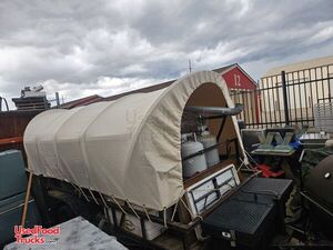 Custom Built - 6.5' x 16' BBQ Covered Wagon Trailer with 10' Pull Behind BBQ Pit