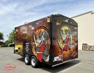 Very Lightly Used 2022 - 16' Pizza Concession Trailer with Fire Suppression.