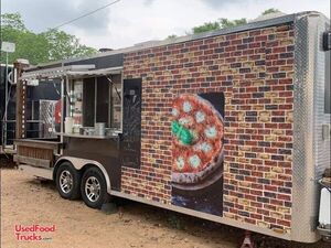 Loaded - 2014 8' x 16' Wood Fired Pizza Concession Trailer w/ Custom Deck