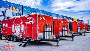 2021 8.5' x 28' Triple Axle Food Concession Trailer Mobile Kitchen w/ Pro Fire System