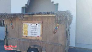 All Electric Licensed 2007 8' x 14' Tiki-Style Snowball Concession Trailer.