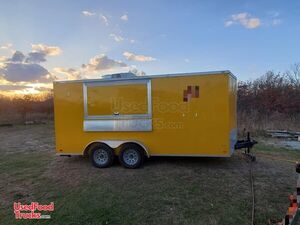 2017 - 7' x 14' Covered Wagon Food Concession Trailer Fry Kitchen.