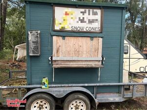 Home-Built Snow Cone Concession Trailer/Shaved Ice Trailer.