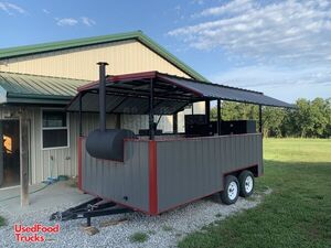 Covered 8.5' x 14 Loaded Competition BBQ Smoker Trailer with.