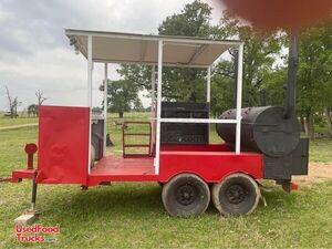 Ready to Work Dual Axle Open BBQ Smoker Trailer with Stovetop