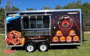 2025 8   x 16   Kitchen Food Concession Trailer with Fire Suppression System