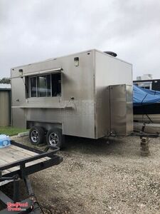 2018 Lightly Used 7' x 14' All Stainless Steel Kitchen Food Concession Trailer
