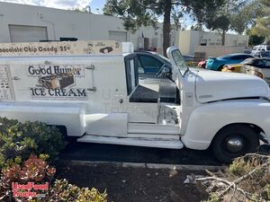 Vintage 1953 Chevy Ice Cream Truck / Antique Good Humor Ice Cream Low Rider Truck.