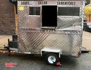 Compact All Stainless Steel Street Food Vending Concession Trailer.