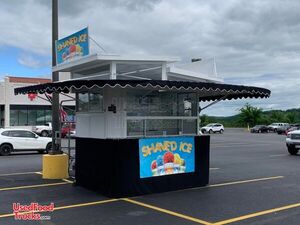 Eye-Catching 2018 Custom-Made Mobile Shaved Ice Concession Trailer.