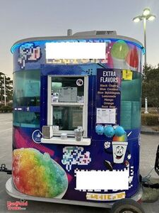 2020 5' x 12' Snowie Shaved Ice Trailer with Syrup Flavor Station.