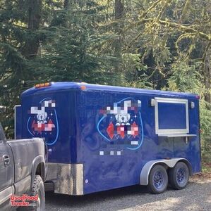 Turnkey Ready 7' x 14' Mobile Kitchen Food Vending Concession Trailer.