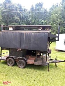 Ready to Use Open Barbecue Smoker Tailgating Trailer / Mobile BBQ Unit