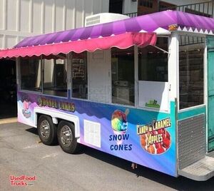 Used 2000 7.5' x 14' Carnival Style Fun Foods Concession Trailer.