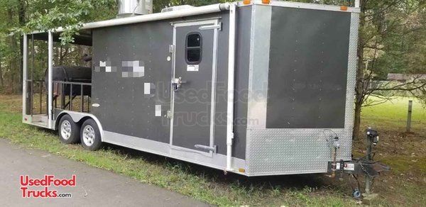 25' Barbecue Food Concession Trailer / Used Mobile BBQ Unit