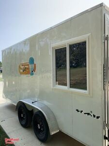 2010 Empty 7' x 16' Used Street Food Vending Concession Trailer.
