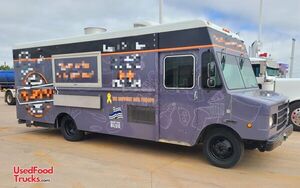 2002 Workhorse P42 Diesel 28' Food Truck with 2021 V-Nose 18' Trailer.