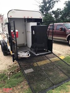 2005 - 5' x 18' Homebuilt Barbecue Concession Trailer with Porch / Used Mobile BBQ Rig