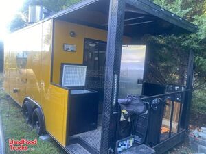 2025 24' Barbecue Food Concession Vending Trailer with Porch and Smoker