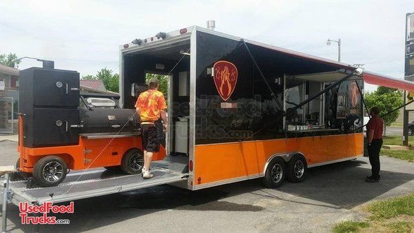 2016 8' x 30' Barbecue Concession Trailer / Full Mobile Kitchen