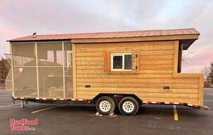 Fully Self-Contained Barbecue Concession Trailer with a Screened Porch.