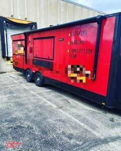 2020 8.5' x 26' Barbecue Food Concession Trailer with Fire Suppression & Enclosed Porch