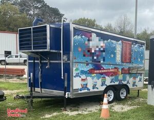 Ready to Serve Used 2020 - 8' x 14' Mobile Snowball Concession Trailer.