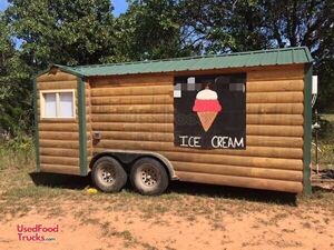 8' x 16' Log Cabin Style Concession Trailer.