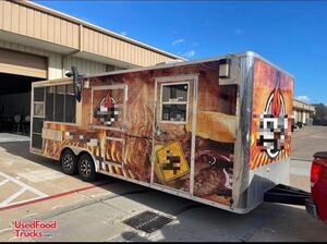 2018 8' x 22' Continental Barbecue Food Trailer with Porch