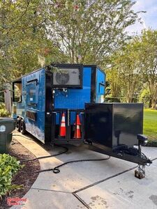 Barbecue Food Concession Mobile Vending Unit with Porch and Bathroom