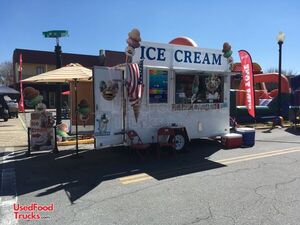 2016- 6' x 12' Turnkey Ice Cream Concession Trailer.