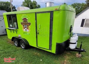 7' x 16' 2020 Custom Concession Food Trailer with Color Change Lighting.