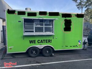 Permitted - 2021 8.5' x 16' Kitchen Food Concession Trailer with Pro-Fire Suppression