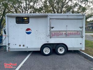 Licensed 2002 Wells Cargo 8' x 16' Carnival Style Fair Food Concession Trailer.