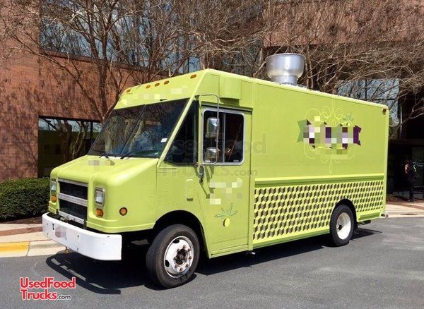 Used Diesel Freightliner Food Truck with Commercial Grade Kitchen Equipment.