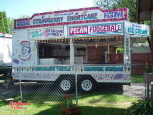 Ice Cream&nbsp;and Apple Dumpling 8 X 20 2002 Concession Trailer and 1990 1 Ton Chevy Vending Truck.&nbsp;