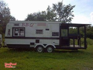 26' BBQ Trailer with Smoker Porch.