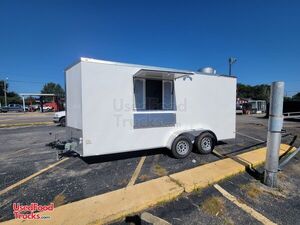 NEW - 2023 7' x 16' Kitchen Food Trailer with Fire Suppression System