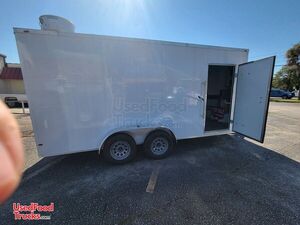 NEW - 2023 7' x 16' Kitchen Food Trailer with Fire Suppression System