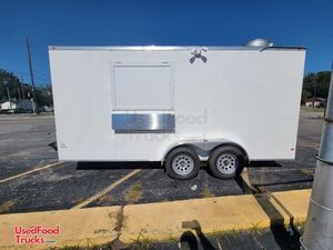 NEW - 2023 7' x 16' Kitchen Food Trailer with Fire Suppression System