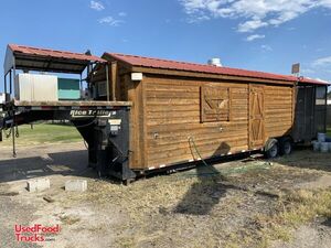 2006 Southern Yankee Log Cabin Style BBQ Food Trailer with Bathroom + Screened