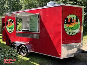2022 7' x 16' Kitchen Food Concession Trailer with Fire Suppression System