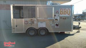 2015 - 8' x 16' Freedom BBQ Concession Trailer with 4' Screened Porch and Pit