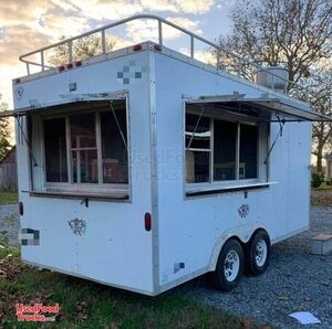 Ready to Serve Used 16' Mobile Food Concession Trailer.