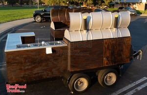 One-of-a-Kind Custom-Built 2002 - 8' x 12' 4-Barrel Open BBQ Trailer