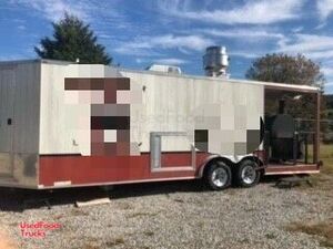 Turnkey - 2018 - 8.5' x 24' BBQ Concession Trailer Mobile Kitchen w/ Bathroom & Porch